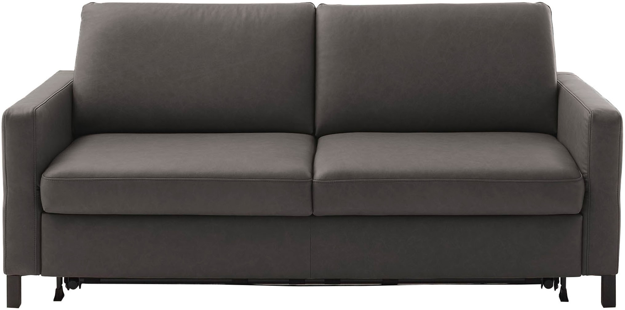 Schlafsofa HOME AFFAIRE "Calestra, 2,5-Sitzer mit Kaltschaummatratze, Breite 188 cm", fango, B:188cm H:86cm T:102cm, 100% Leder, Sofas, Schlafsofa