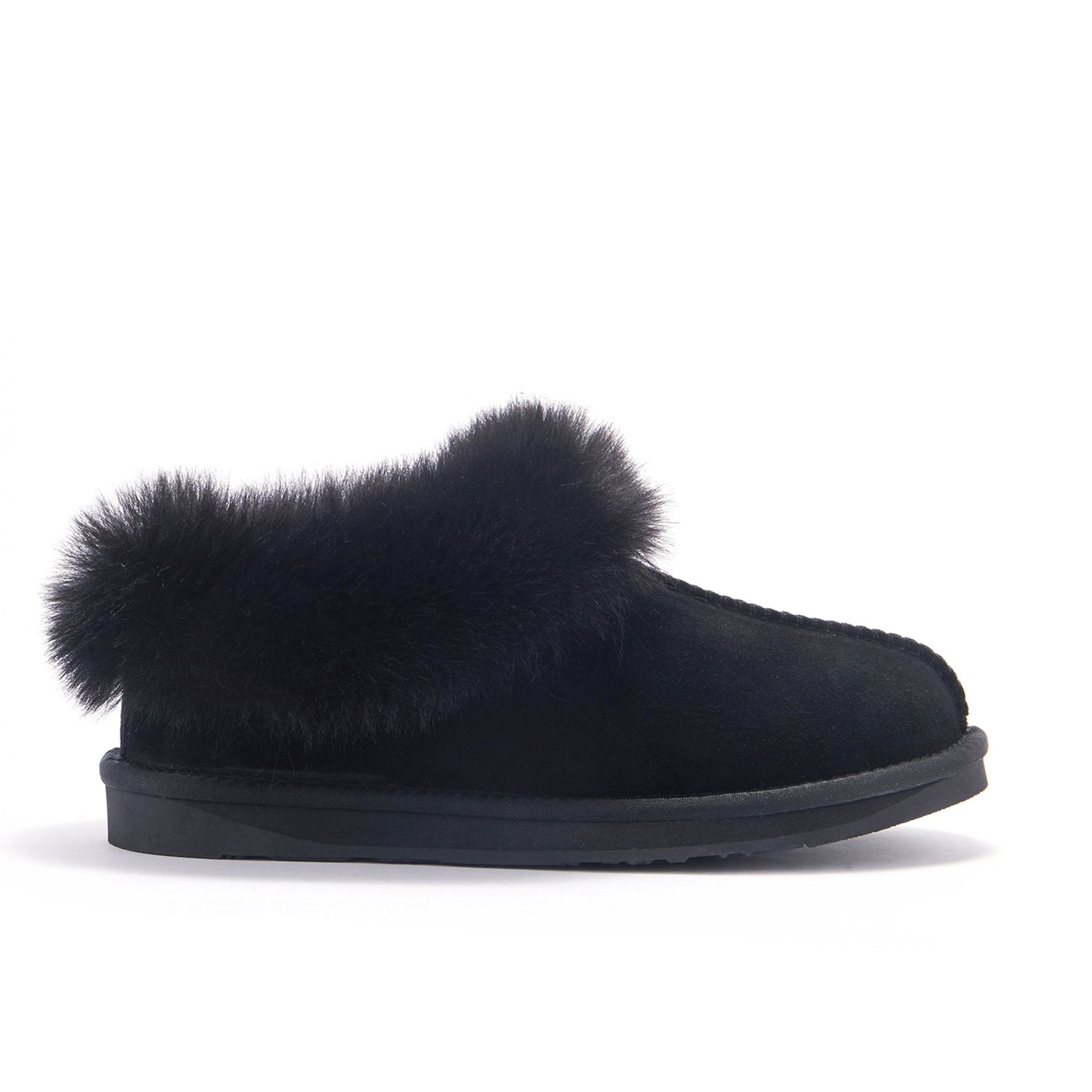 Outback Luxe schwarze Hausschuhe