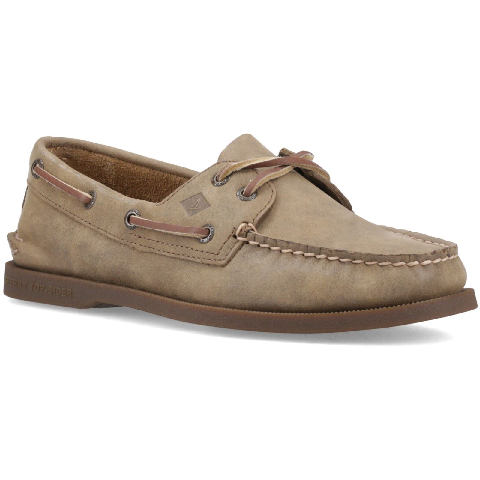 Sperry Authentische 2-Augen-Leder Bootschuhe für Herren in Tan Image