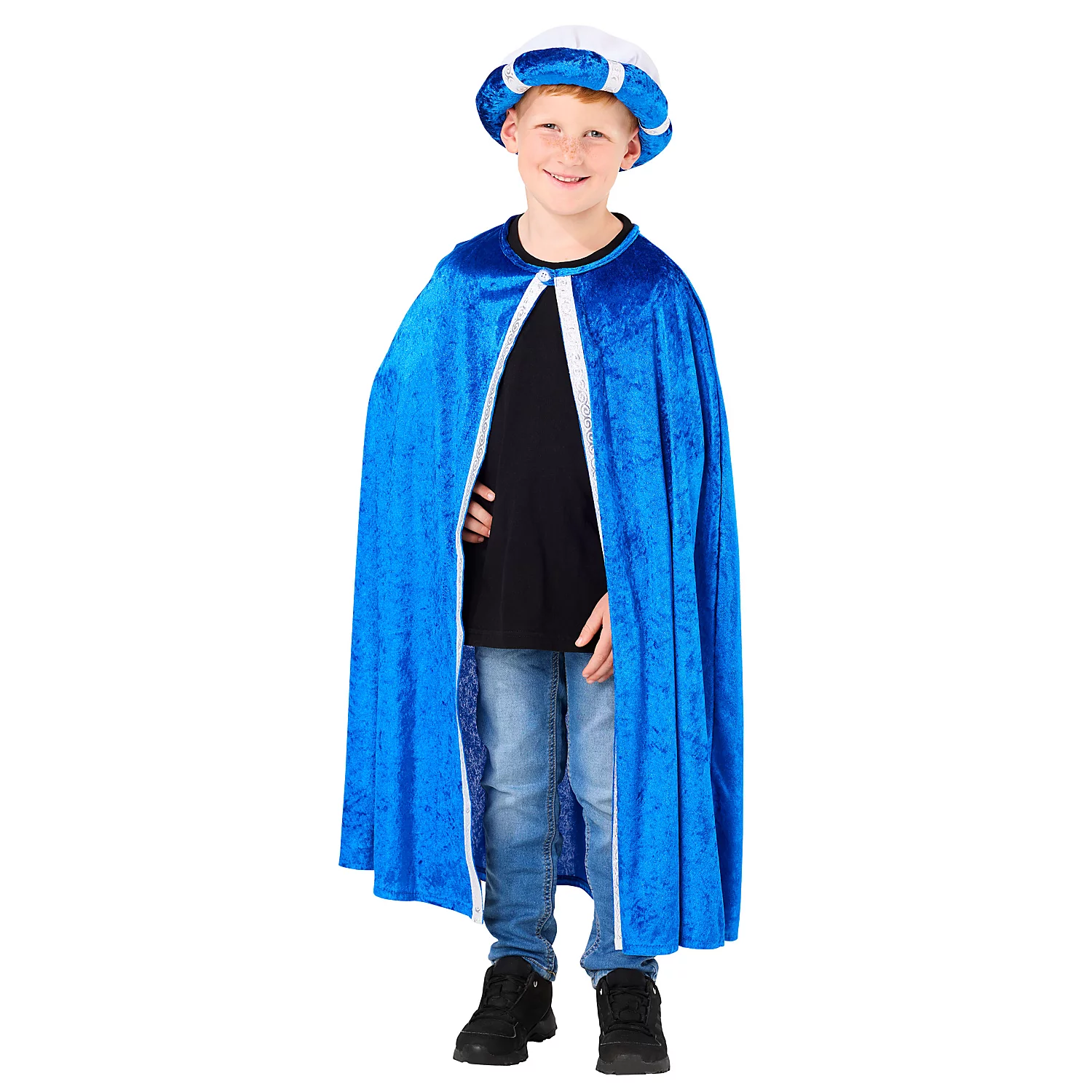 Kinder-Umhang Samt, blau Image