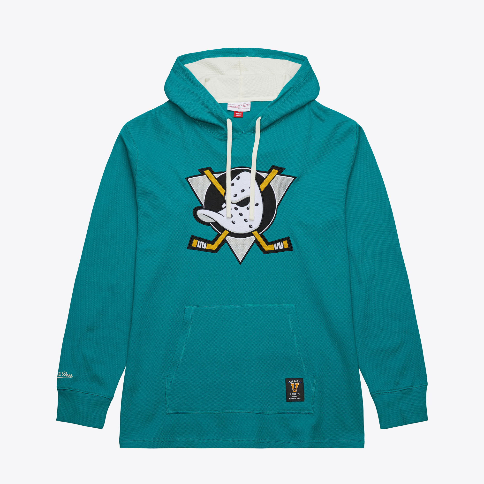 Anaheim Ducks Mitchell & Ness Thermo Leichter Hoodie Vintage Logo Image