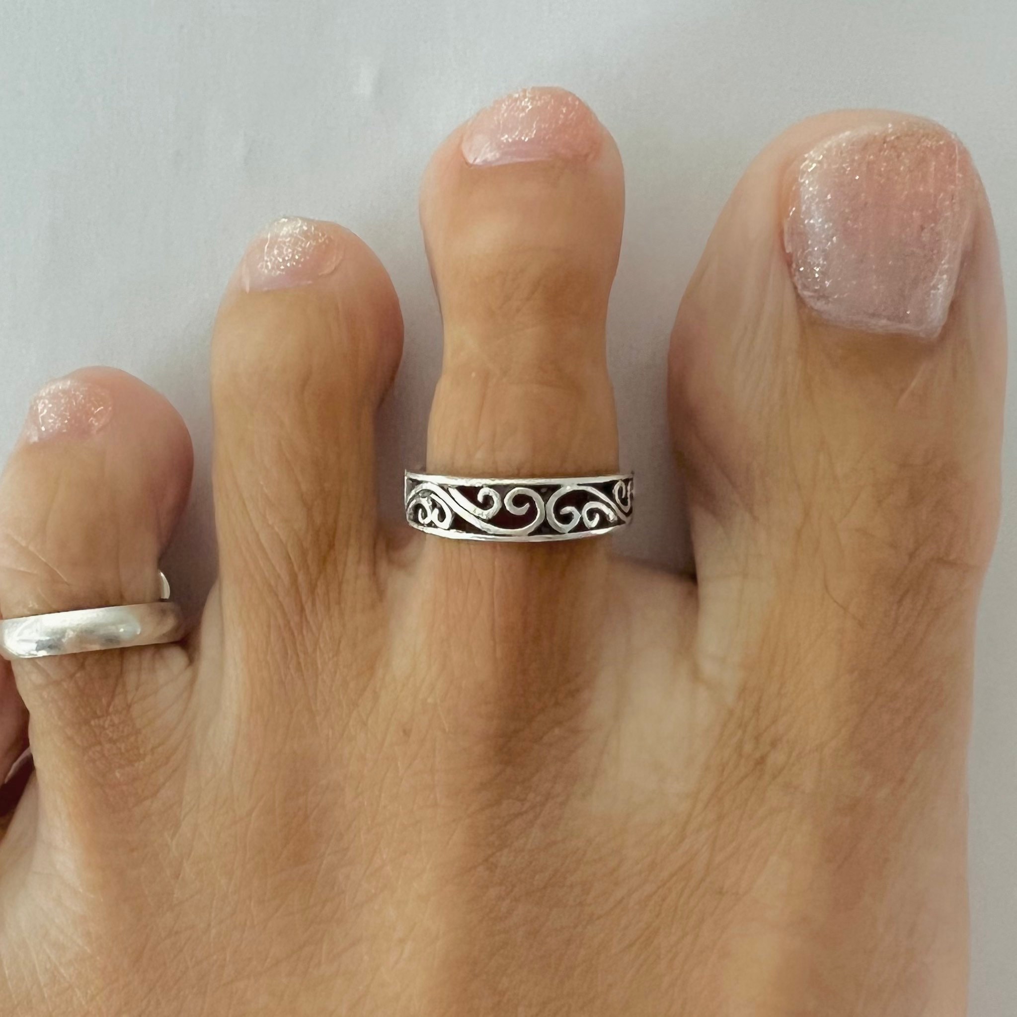 Anello per dita dei piedi a spirale in argento sterling, anello midi a spirale, anello a spirale, anello a spirale in argento, anello per dita dei pie
