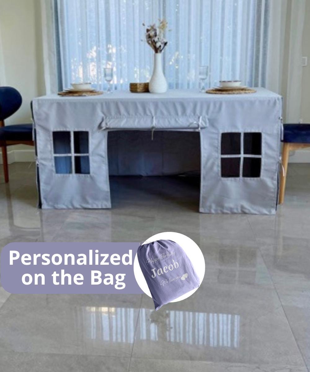 Casetta da gioco con tovaglia, casetta da gioco per interni, casetta da gioco, tenda da tavolo, tenda da gioco, casetta da gioco per bambini, parco gi