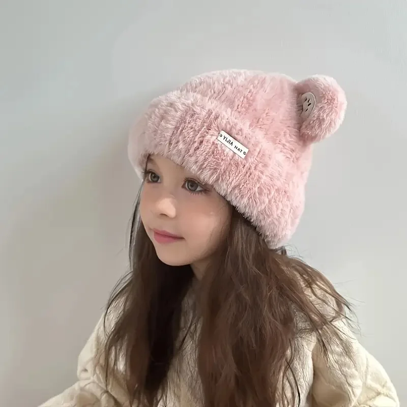 1pc Winter Verdickte Warme Cartoon Nette Casual Mode Ohr Schutz Hut für Jungen und Mädchen Geeignet Outdoor Kind Winter hut Image