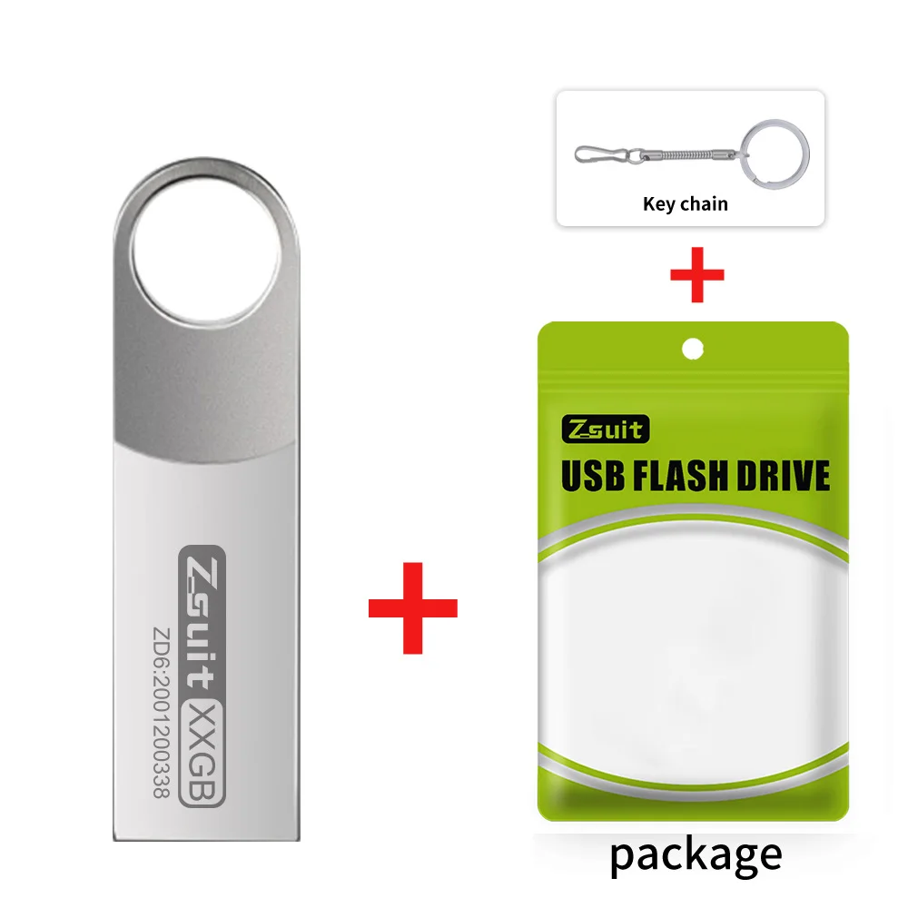 Zsuit-Mini clé USB en métal étanche, clé USB, clé USB 3.0, clé USB, clé USB, 4 Go, 32 Go, 64 Go, vente en gros, 10 pièces
