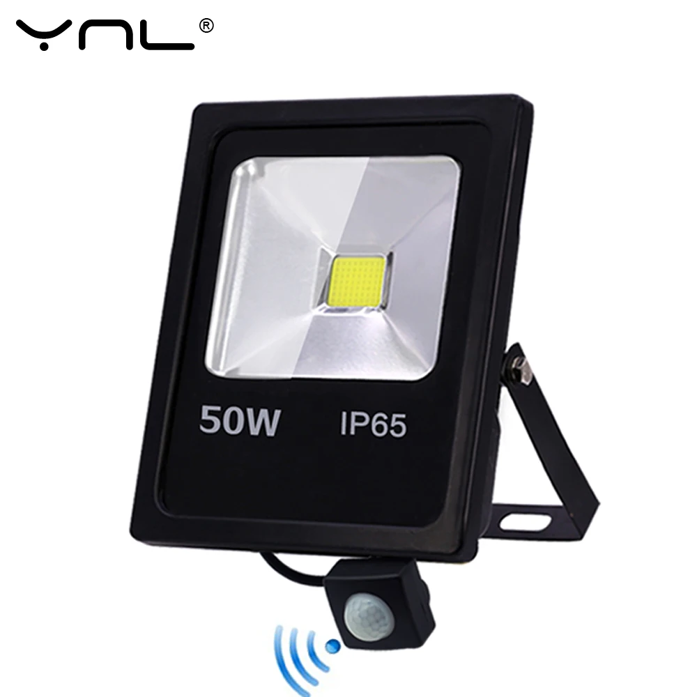 Sensore di movimento LED Luce di inondazione 50W 30W 10W AC 220V Impermeabile IP65 Riflettore Proiettore Lampada foco Led Spot esterno Luce esterna