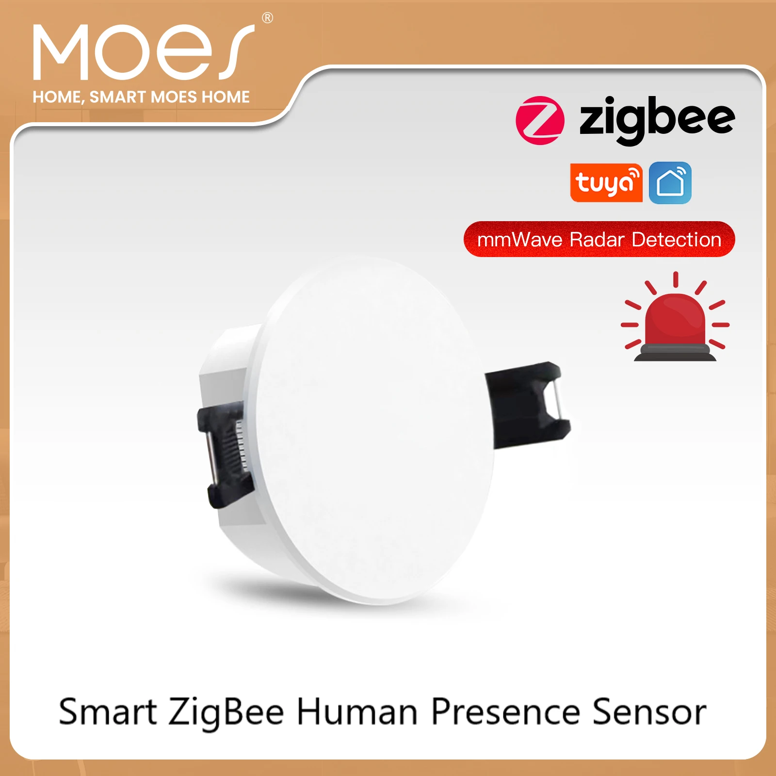 Tuya Smart ZigBee/WiFi Menschliche Anwesenheit Detektor Radar Erkennung Sensor Photometrische 2 in 1 Funktion Smart Life Decke PIR Hub Image