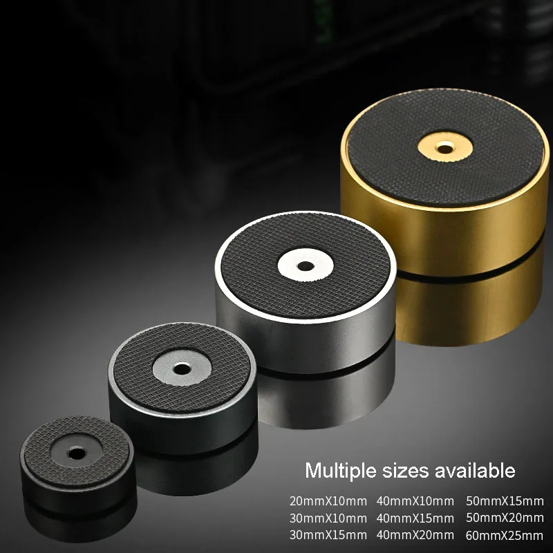 4 stücke HiFi Audio Lautsprecher Verstärker CD-Player Aluminium Legierung Stoßdämpfer Fuß Pad Dämpfung Füße Chassis Ständer Isolation Spike Image