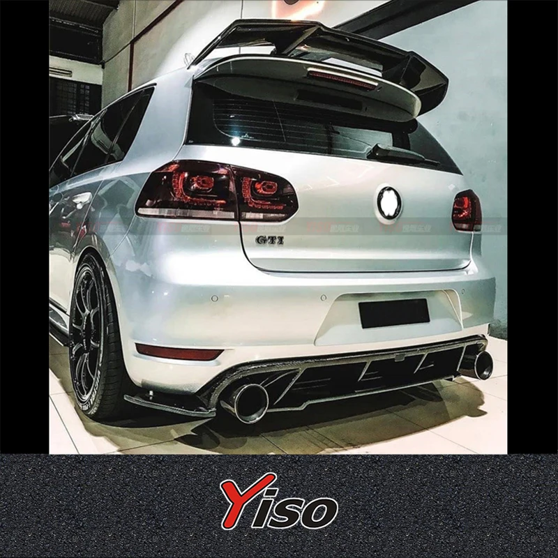 Geeignet für GOLF 6 R20 R. Modifizierte Umkleidung. Aerodynamisches Kit. GOLF 6 R20 R. Kohlefaser-Revozport-Diffusor für die hintere Lippe Image