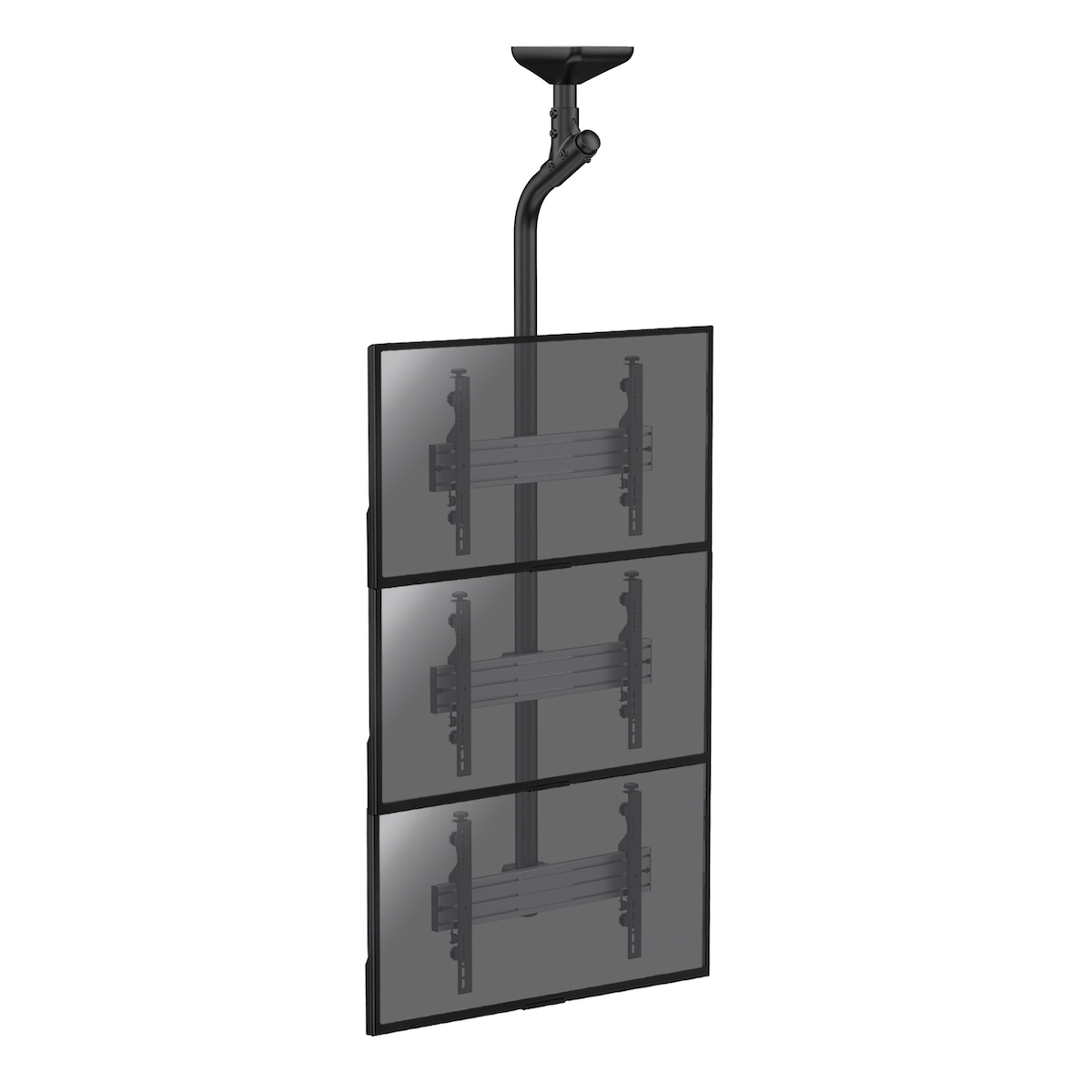 KIMEX - Deckenhalterung für 3 TV-Bildschirme 43''-55'' - Höhe 225cm Image