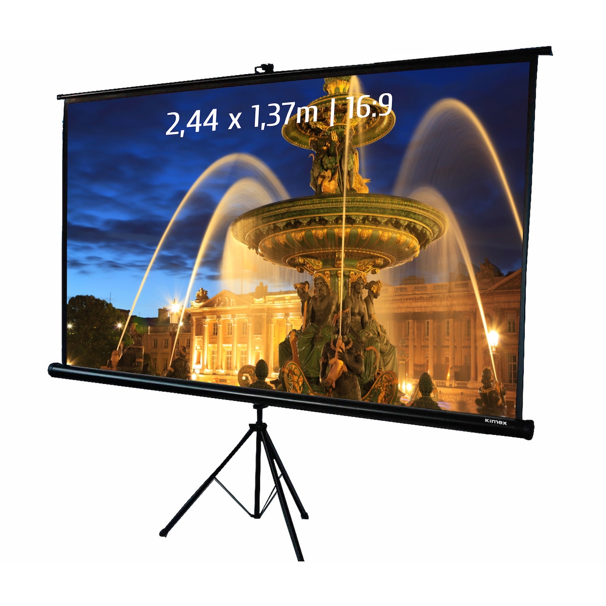 KIMEX - Stativ-Leinwand 2,44 x 1,37m - Format 16:9 Image