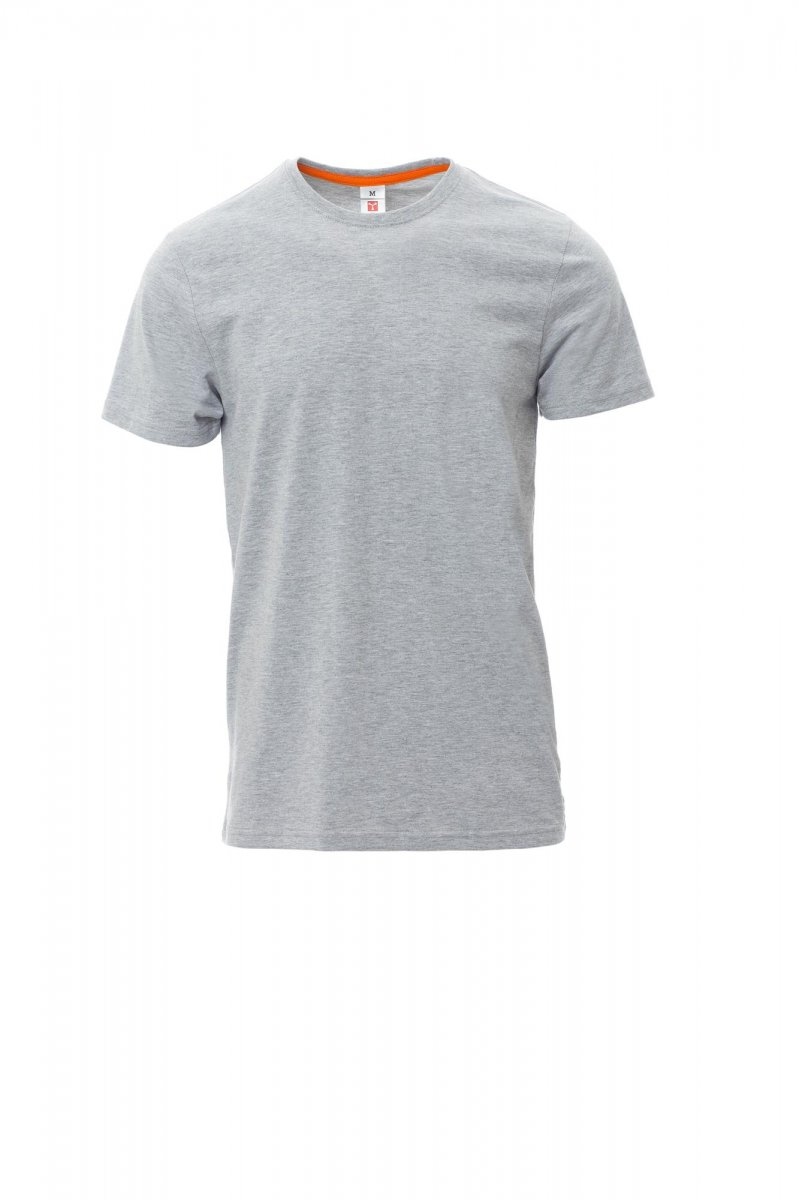 PAYPER T-Shirt SUNRISE meliert – Kurzarm-Shirt aus Baumwolle mit Rundhalsausschnitt und angenehmer Passform grau meliert L Image