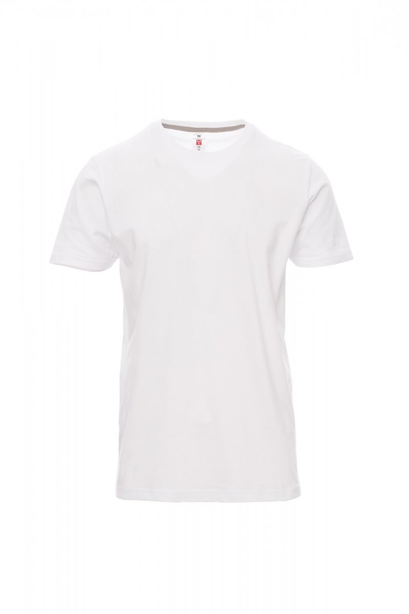 PAYPER T-Shirt SUNRISE – Kurzarm-Shirt aus Baumwolle mit Rundhalsausschnitt und angenehmer Passform weiß 5XL Image