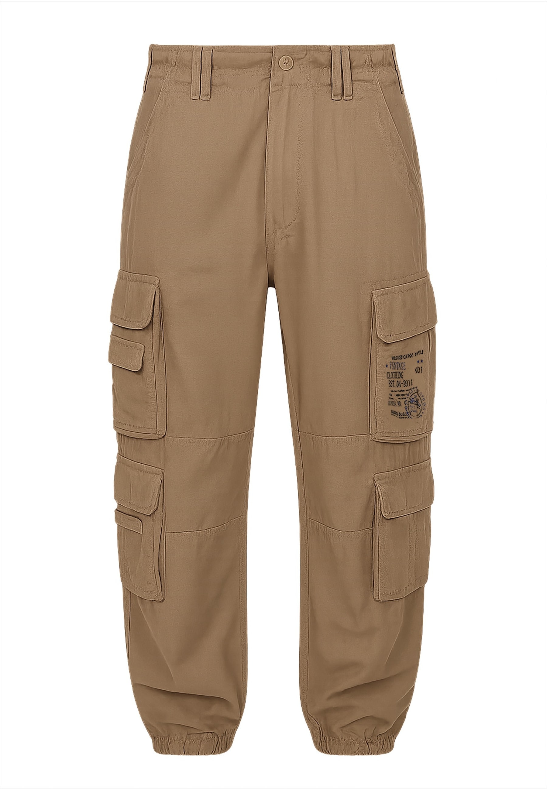 Cargohose BRANDIT "Brandit Herren Vintage Cargo Pants", Herren, Gr. 6XL, US-Größen, beige, 100% Baumwolle, loose fit, Hosen Cargohose