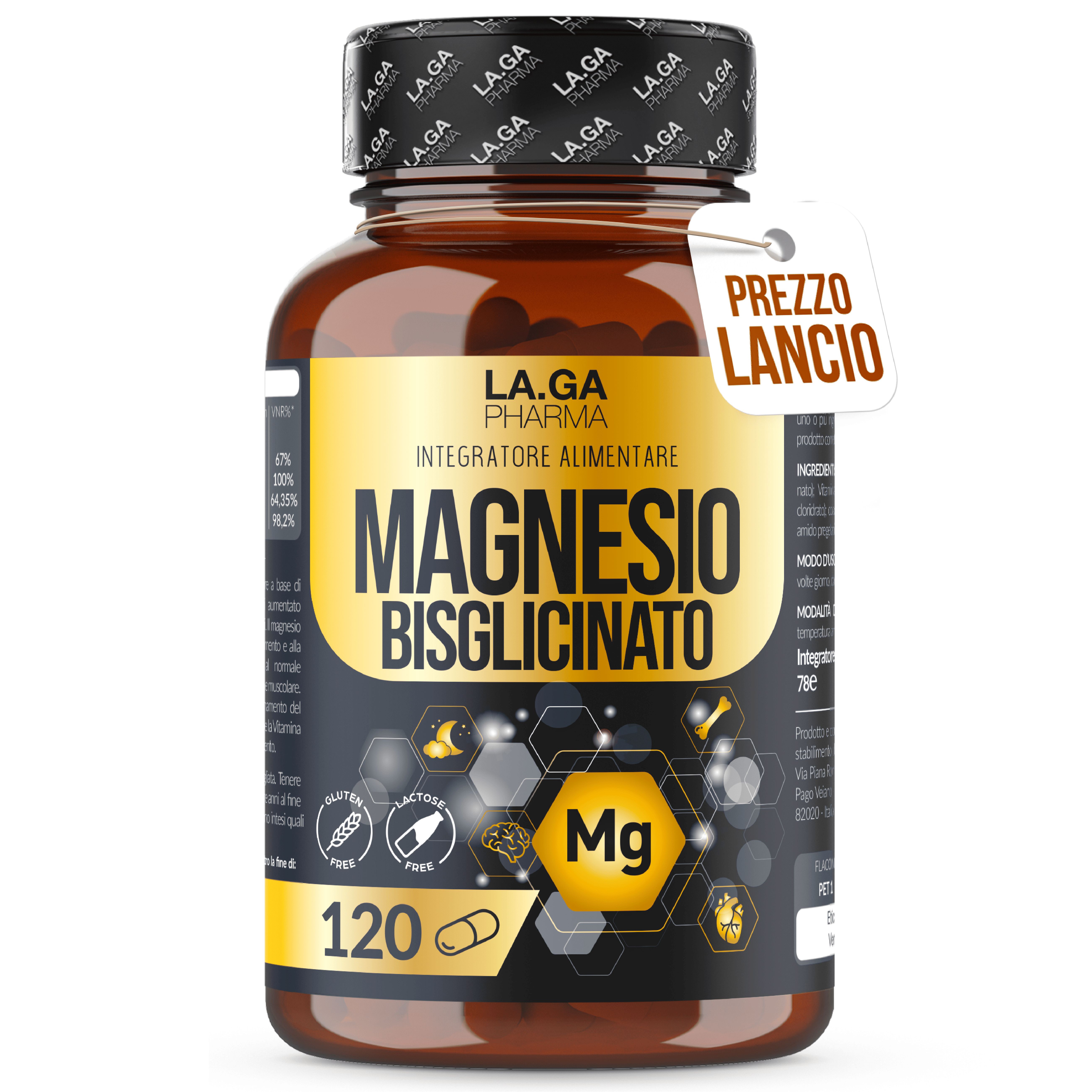 MAGNESIO BISGLICINATO (Fornitura Fino a 4 Mesi), Magnesio Completo 120