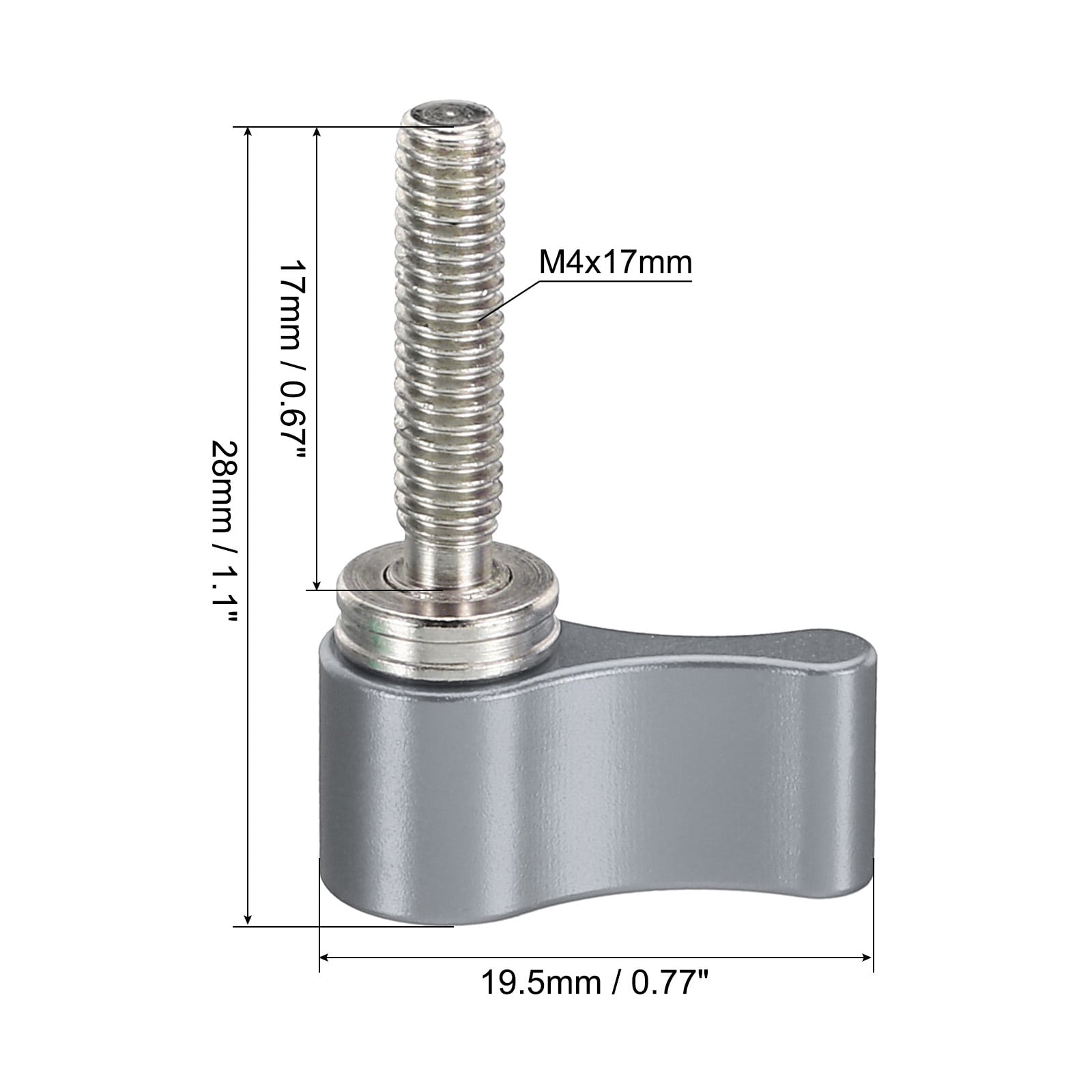 Rotating Knob Adjustable Thumb Lever Screw with Single Wing for Camera Equipment