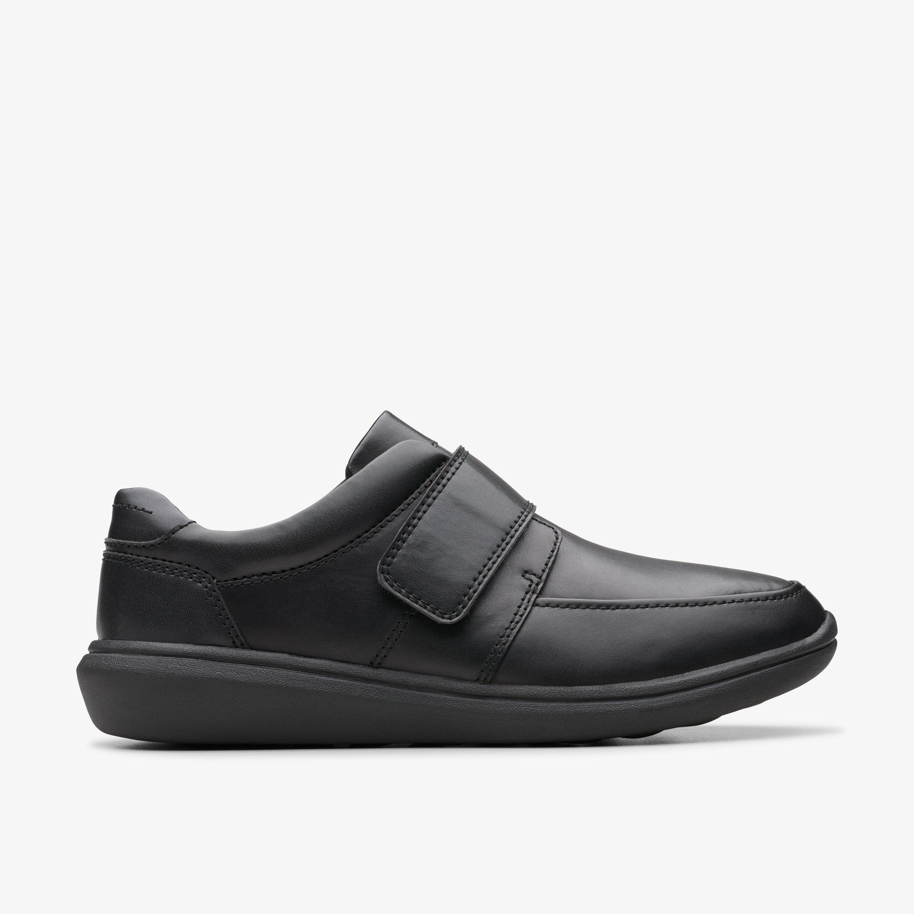 Watchet Riemen Schwarze Leder Schuhe Image