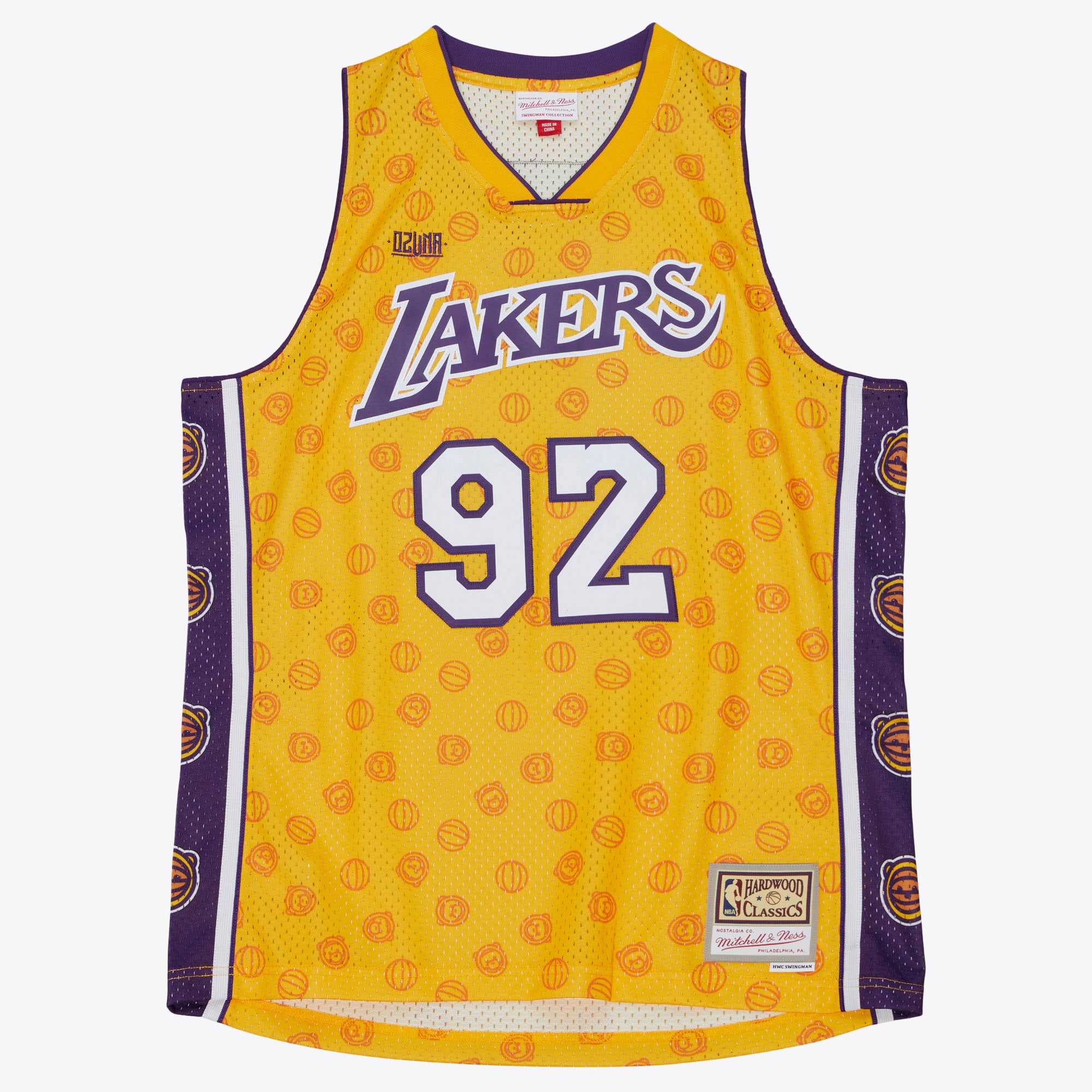 Maillot Swingman Los Angeles Lakers x Ozuna Mitchell & Ness – Jaune - Homme Taille: S