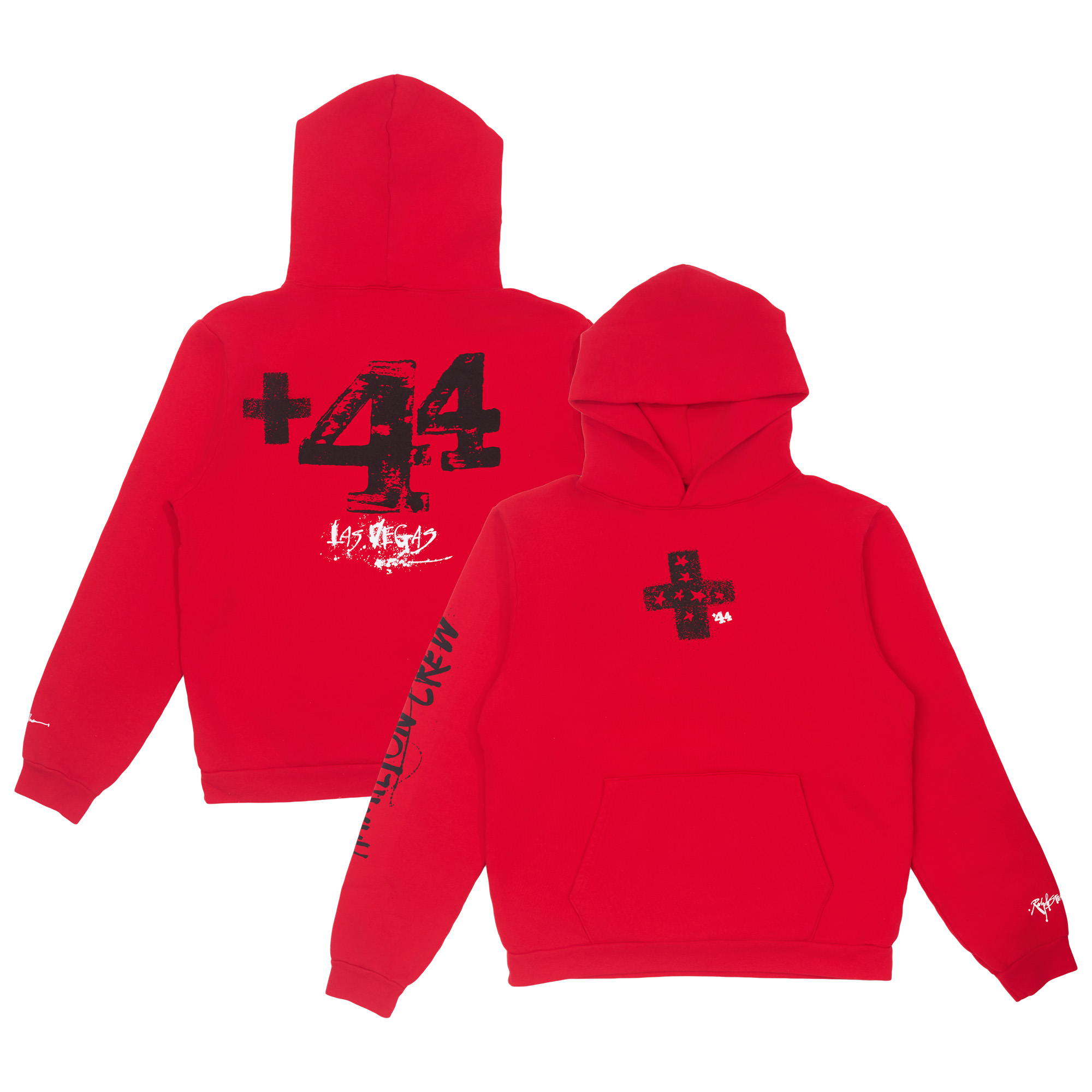 +44 Vegas Dayz Kapuzenpullover – Unisex – Kirschrot Image