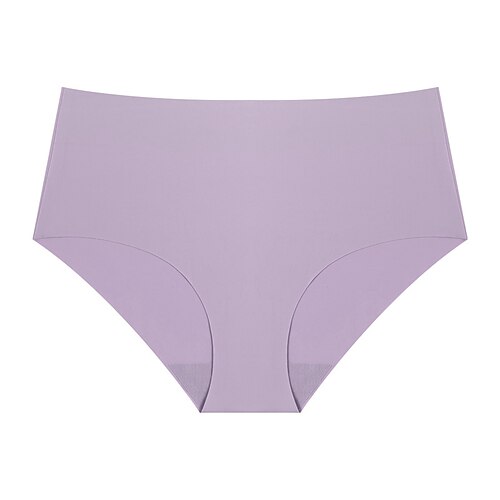 Damen Slips Elastischer BundNightwearNylon Urlaub Heim Täglich Einfarbig Niedlich Schwarz Purpur Beige Frühling Sommer Herbst Winter Image