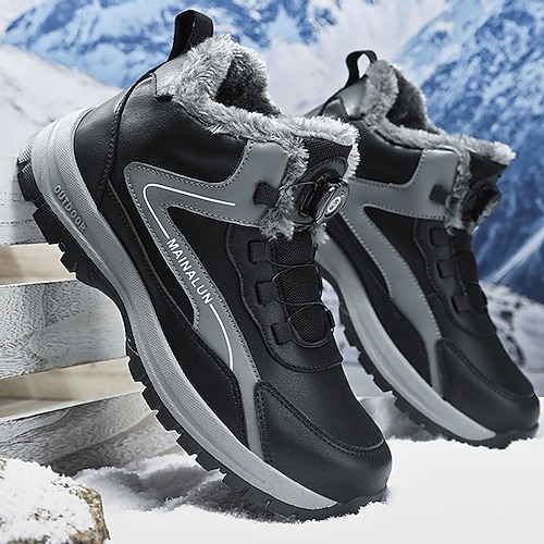 Graue Herren-Wintersneaker – isoliert und stützend, ideal für aktive Wintertage, Wandern und Outdoor-Sportarten Image