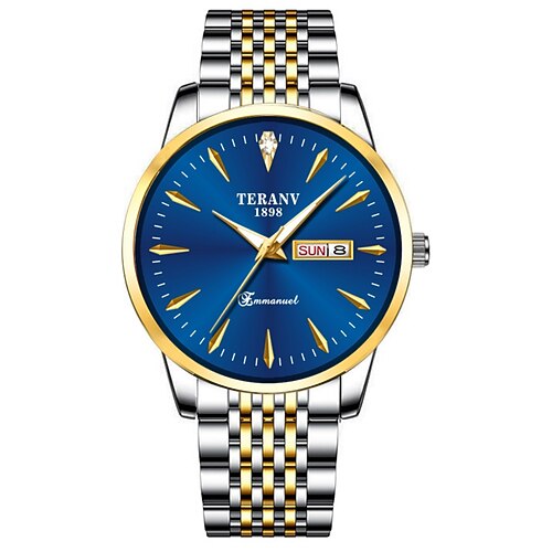 Fortschrittliche Herren Armbanduhr modische Herren Quarz Uhr modische Kalender leuchtendes Ziffernblatt die beste Geschenkwahl für Männer Image