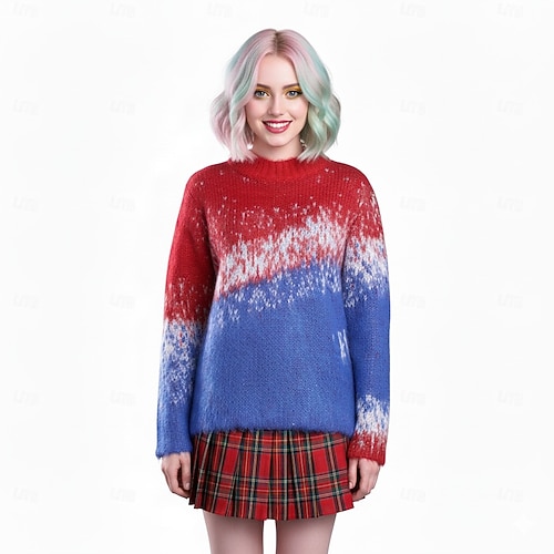 Gothic-Horror Dunkle Wissenschaft Rock Kostüm Pullover Cosplay for Damen Erwachsene Halloween Karneval Leistung Party Image