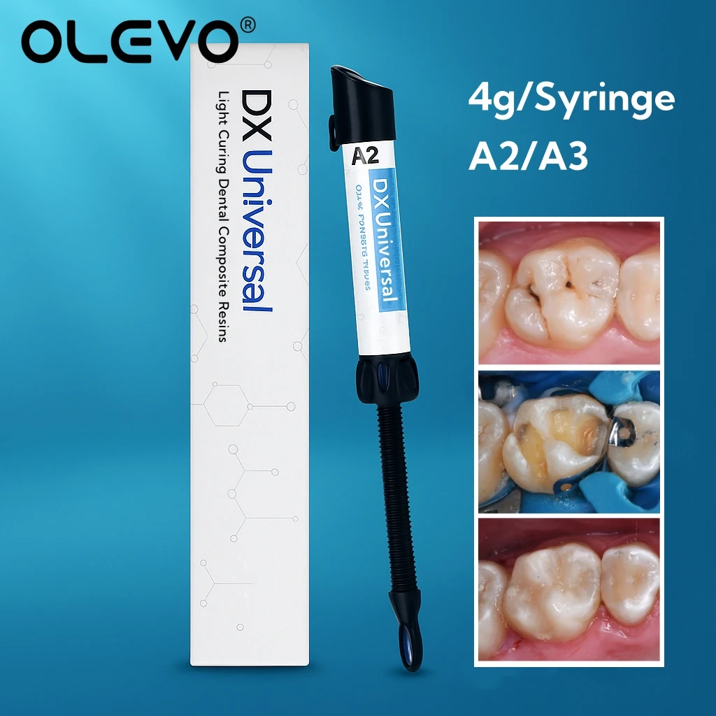 DENTEX Dental Universal Resin Cure Light Composite Nano-Hybrid Resin A2 A3 Shade Adhesive Bonding Restoration Zahnarztmaterialien Image