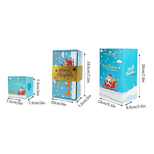 Überraschungsgeschenkbox-Explosion, Überraschungsgeschenkbox-Explosion zu Weihnachten, Explosionsgeschenkbox, Überraschungsgeschenkbox mit Geld, kreative Falt-Überraschungsgeschenkbox Image