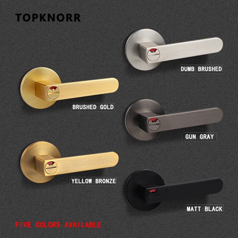 Neue Badezimmer Rot und Grün Anzeige Schloss Innen Tür Mit Schlüssel Tür Griff Schloss Stille Haushalt Einzelnen Zunge Griff Schloss Image