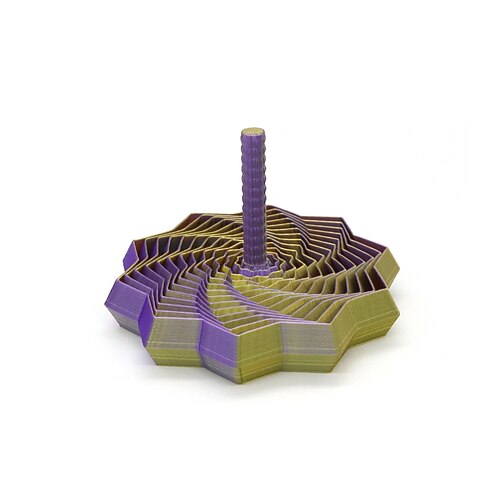 Fidget-Stern mit Griff, hypnotischer visueller und akustischer Effekt, Stressabbau-Spinner, 3D-gedrucktes Schreibtischspielzeug Image