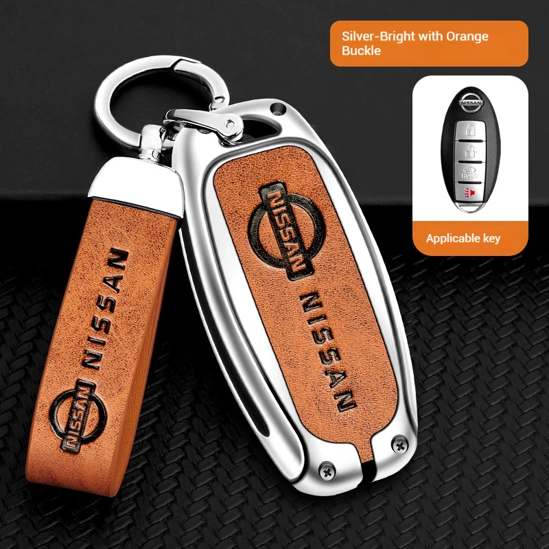 4-Tasten-Autoschlüsseletui für Nissan X-Trail Qashqai Sentra Serena Tiida Teana Juke Leaf Micra Almera J11 J10 Versa Patrol Image