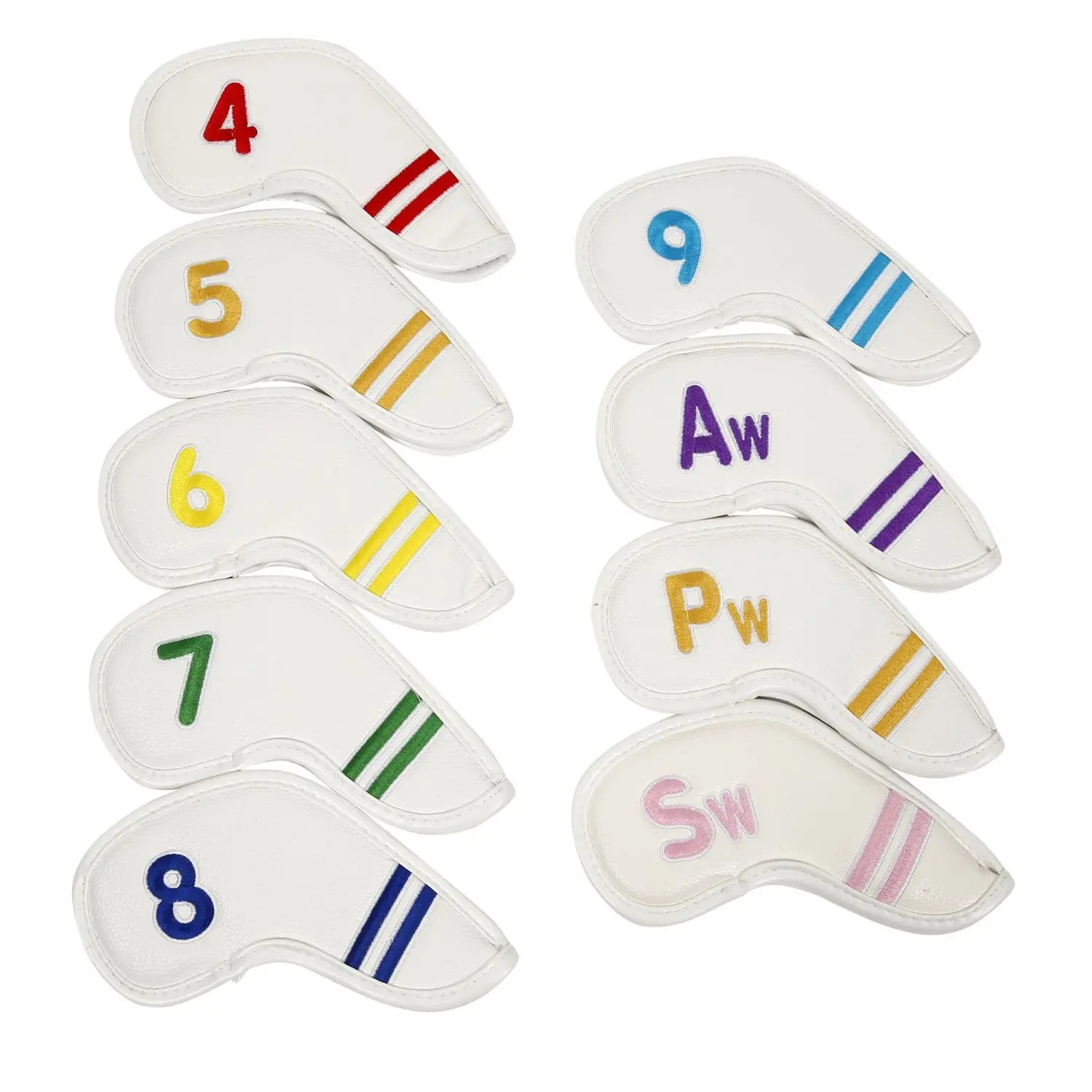 Zubehör Schutzhülle Schutzhülle Stickerei 4-9,P,S,A Golf Eisen Schlägerhaube Kopfbedeckung Golfschläger Abdeckung Golf Schlägerhauben Image