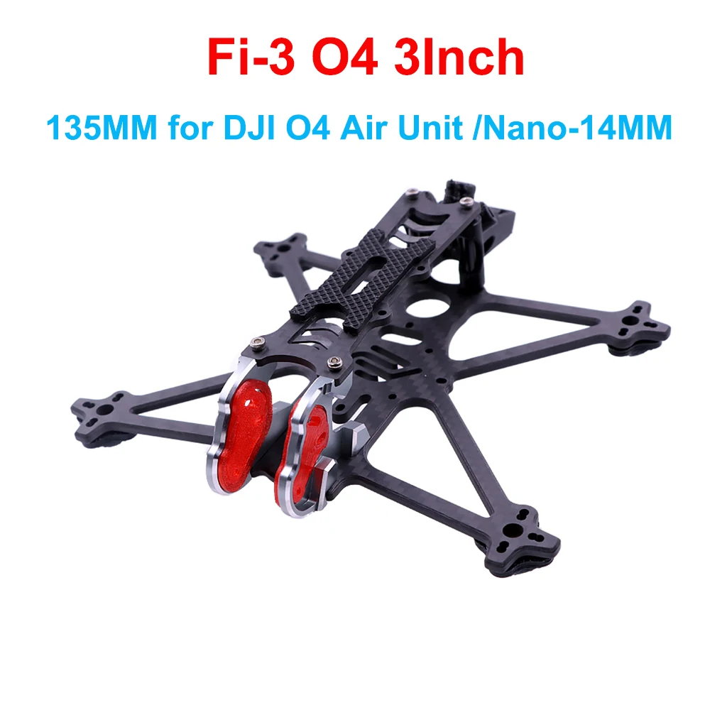 Fi-3 O4 135 mm Rahmensatz FPV RC Racing Drone für DJI O4 Air Unit Caddx Ratel 1303 1404 bürstenloser Motor BE122 GPS ELRS 5,8 G VTX