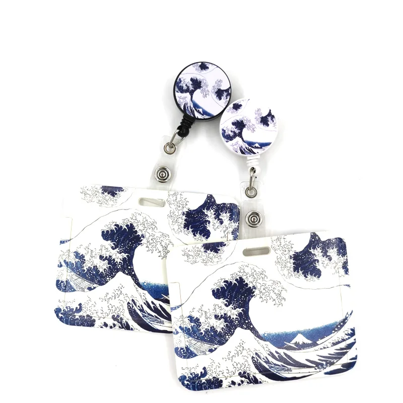 Lanière de Peinture Artistique Oke Agawa Hokusai, Porte-Carte de Crédit, d