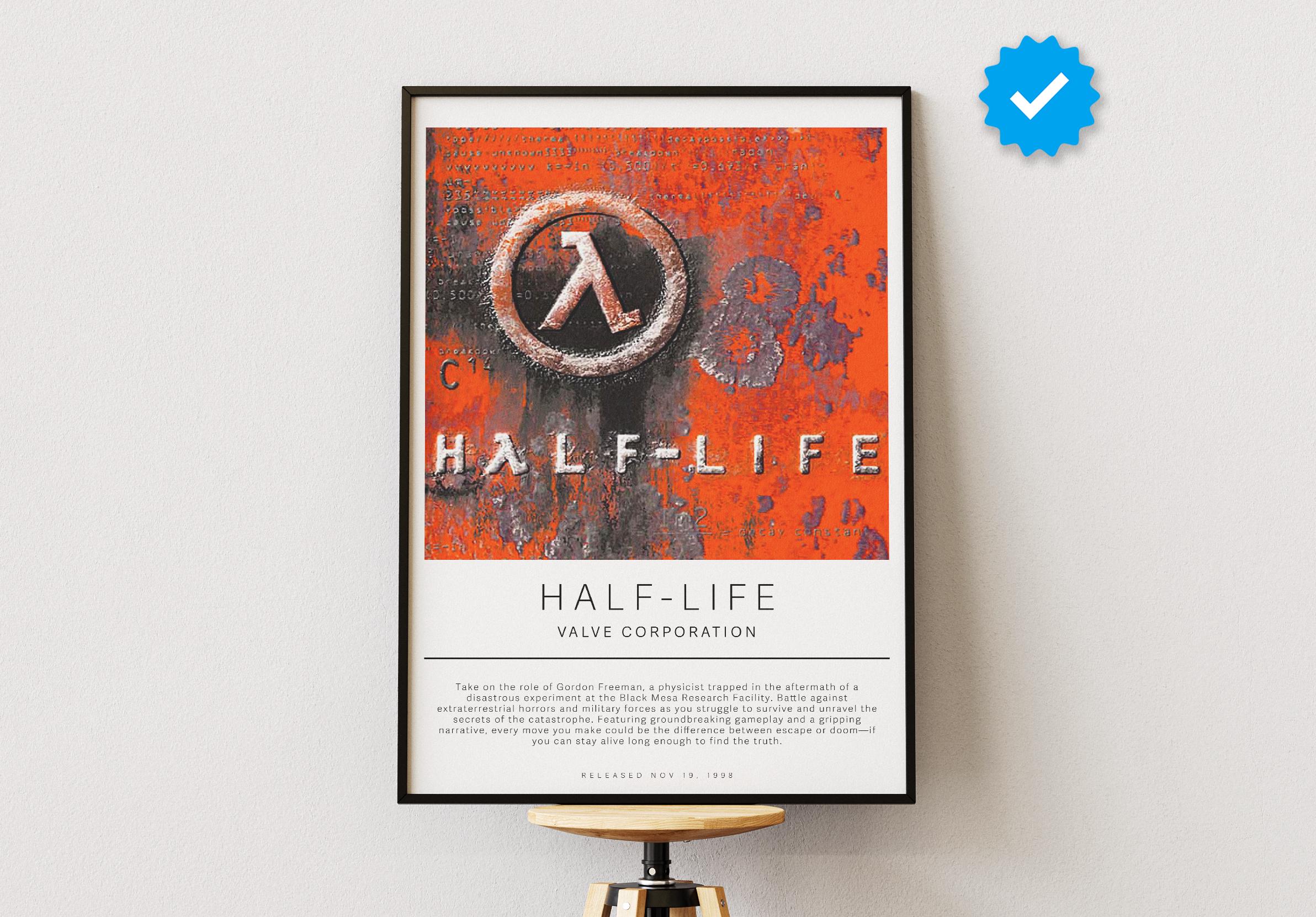 Poster di Half Life / Poster di videogiochi / Stampe di videogiochi / Poster decorativi da parete / Regalo di videogiochi / Poster di videogiochi / De