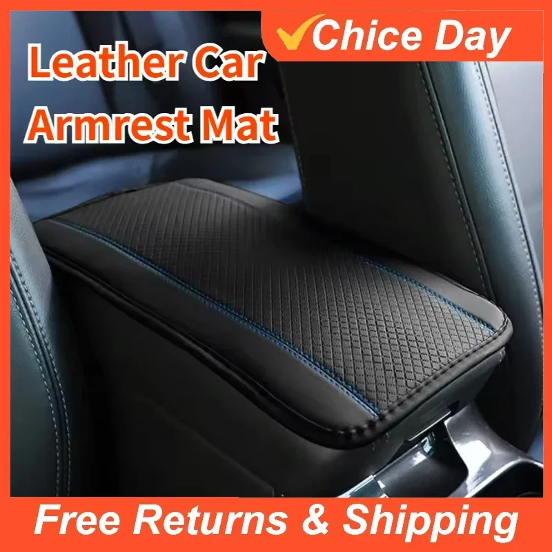 Auto-Armlehnen-Aufbewahrungsbox-Matte, Leder-Mittelkonsolen-Abdeckungsschutz, Auto-Innenzubehör für 90 % Automotive, SUV, LKW, Amagi Image