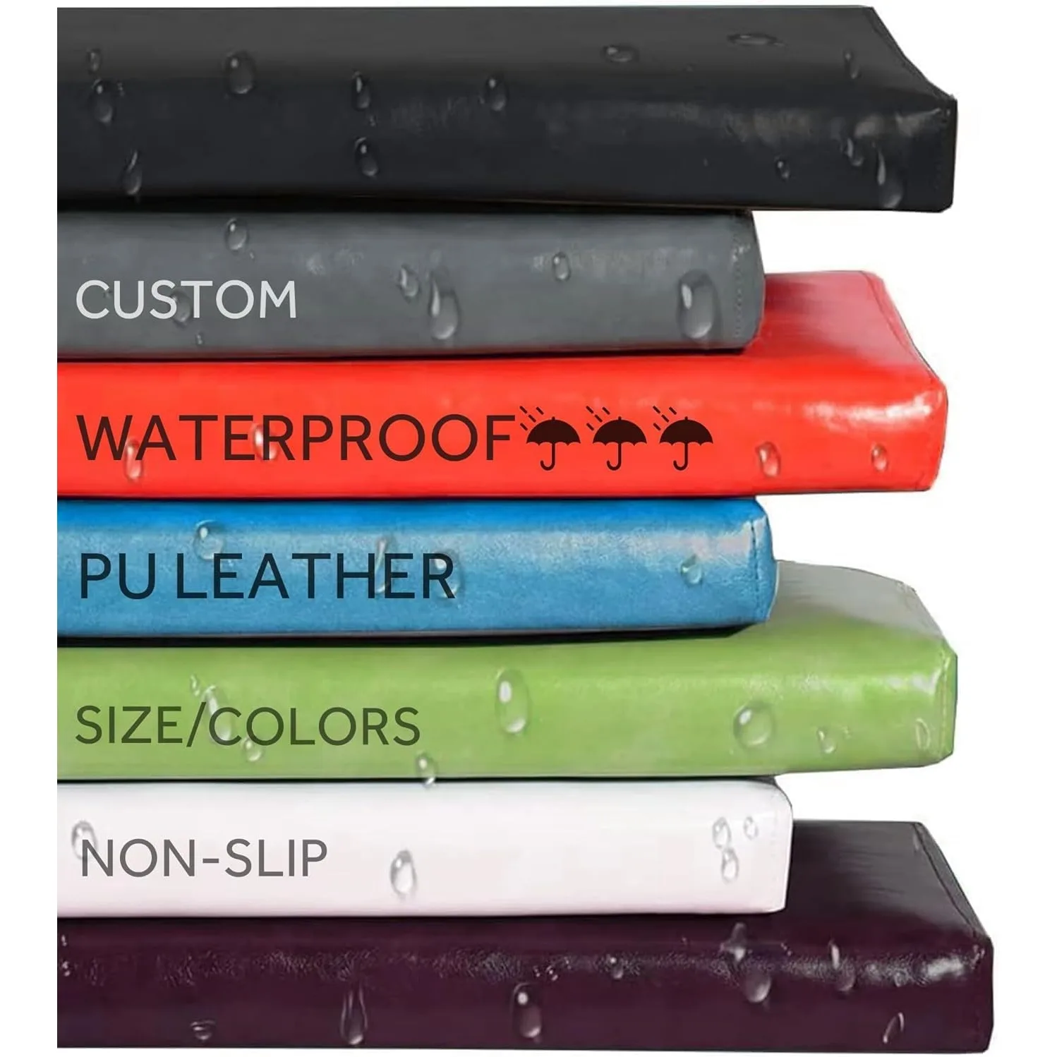 Wachsleder, maßgeschneidertes wasserdichtes Bankkissen, Sitzpolster für Garten, Terrasse, lange Matratze, Stuhl, Sitzpolster, dekorative Gartenpolster, Schaukeln