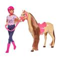 Simba 105730939 - Steffi Love Riding Tour, im Reitoutfit, mit 2 Pferd, vollbewegliche Puppe, Ankleidepuppe, 29cm, für Kinder ab 3 Jahren