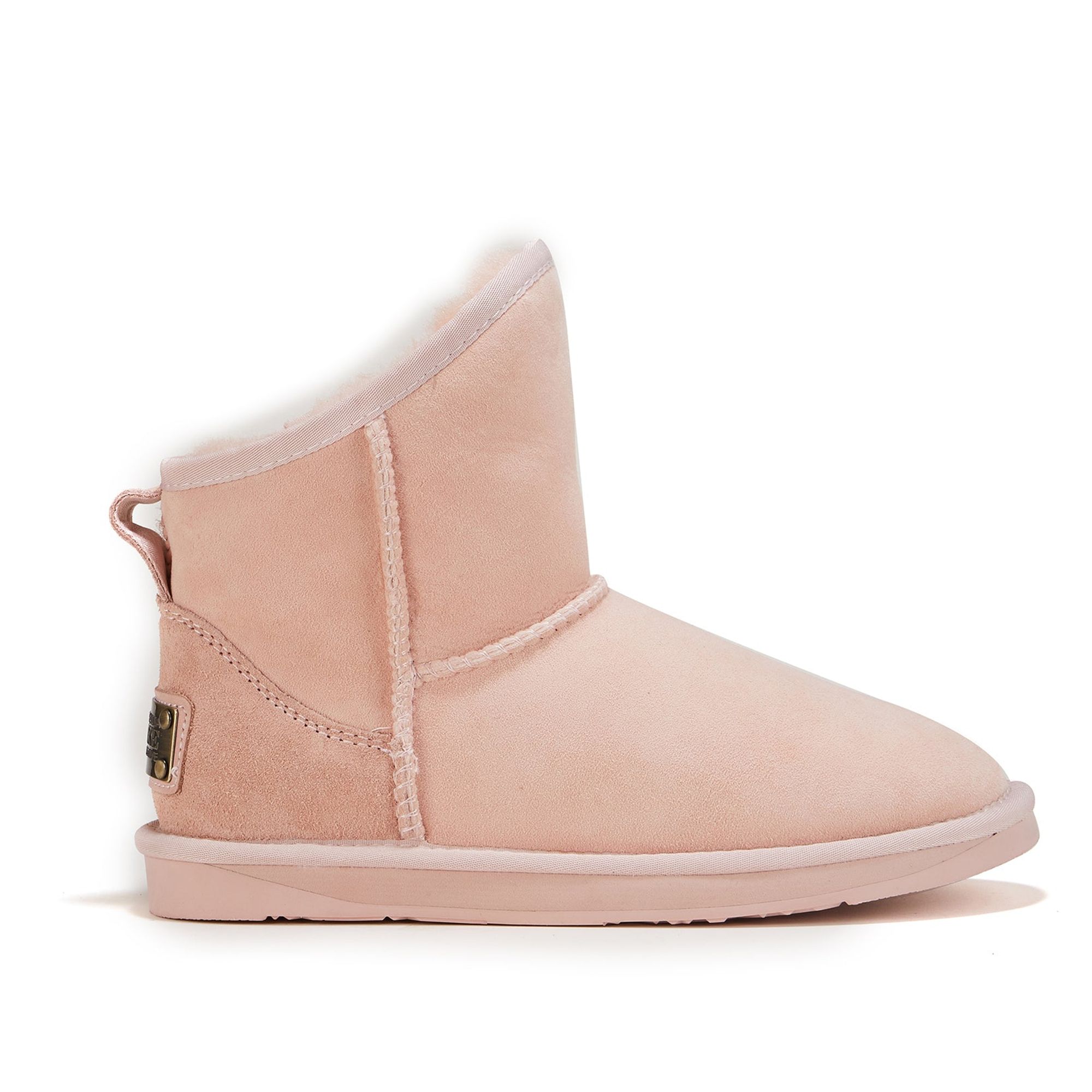 Gemütliche, extra kurze rosa Stiefel