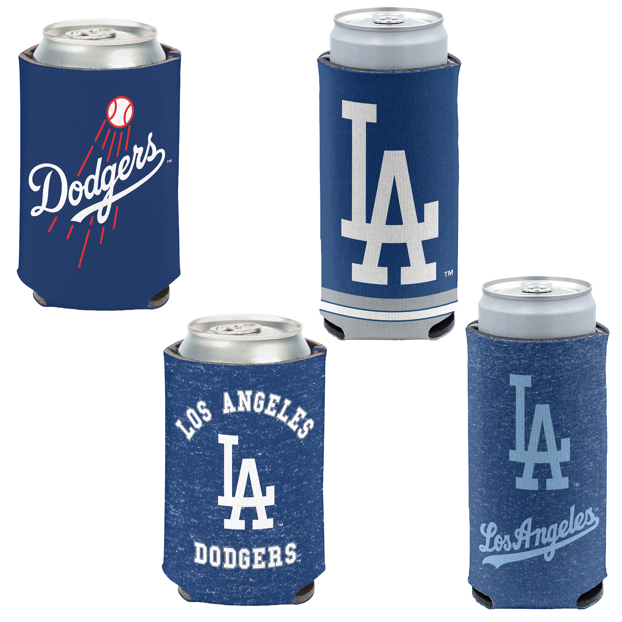 WinCraft Los Angeles Dodgers Slim & 12oz. Dosenkühler 4er-Pack Image