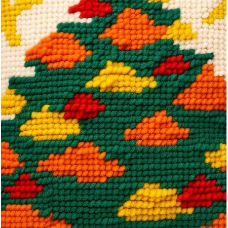 Cartoon Deer Latch Hook Rug Kits for Kids Beginner with Printed Canvas Crochet Yarn Embroidery Mini-Carpet Hook and Latch Kit Easy Children Craft 30x30cm(1)