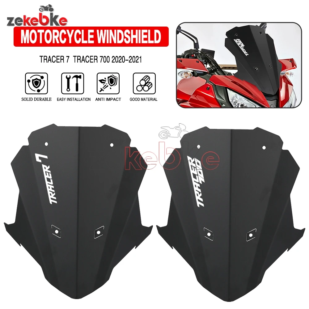 Parabrezza a Doppia Bolla per Moto YAMAHA TRACER 7 2020-2021-2022-2023-2024, Schermo Antivento per TRACER7 2024 2023 2022 2021