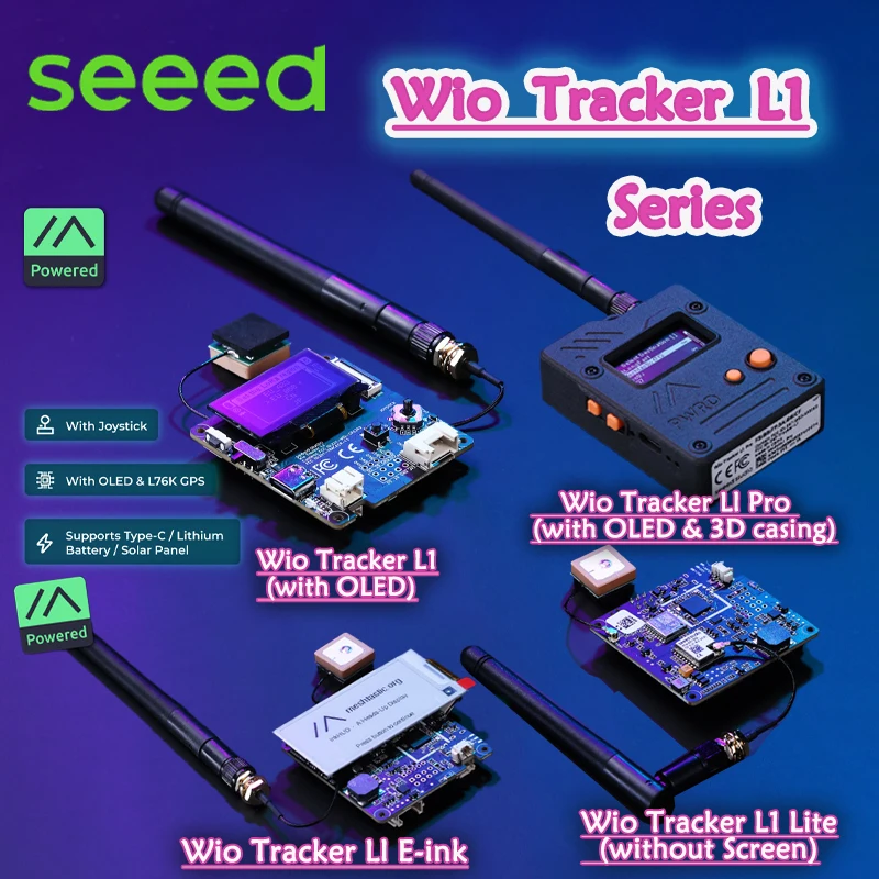 Wio Tracker L1-Serie, Wio Tracker L1 / E-Ink /Pro /Lite, skalierbarer Meshtastic-Knoten LoRa (862–930 MHz), NRF52840 L76K GPS Wireless Image