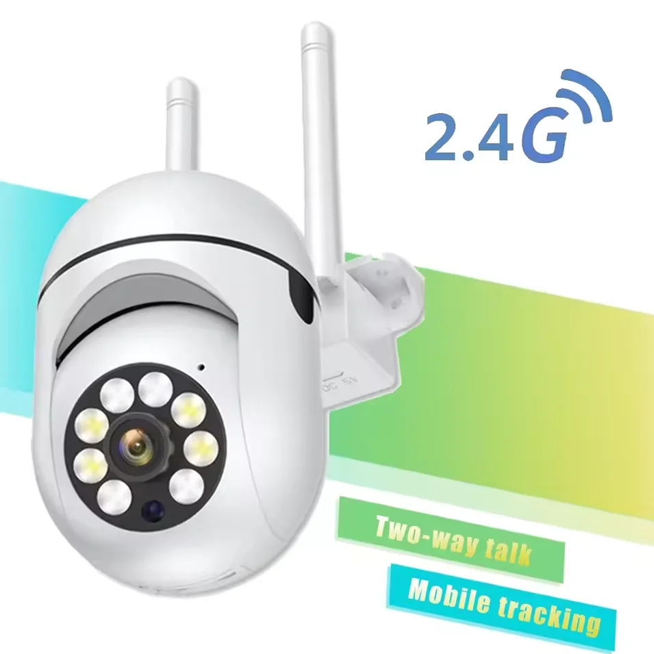 Licht Alarm CCTV Kamera5MP Kameras 2,4G Wifi Farbe Nacht Überwachung IP Outdoor Humanoiden Tracking Hause 4,0X Zoom Keine Ad APP Image