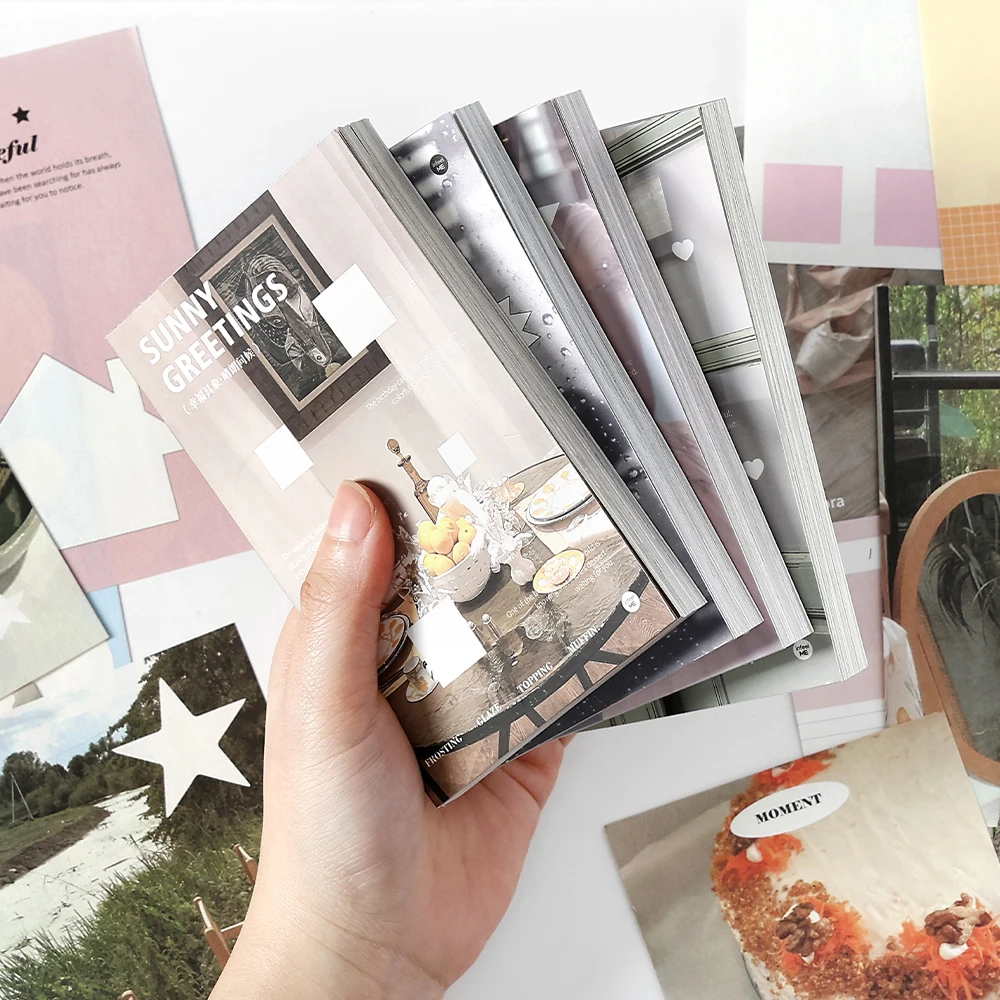 100 Blatt Scrapbook-Papier, Junk-Tagebuch, Schulbedarf, Landschaft, DIY, Scrapbooking, Collage, Basteln, Hintergrund, ästhetisches Briefpapier Image