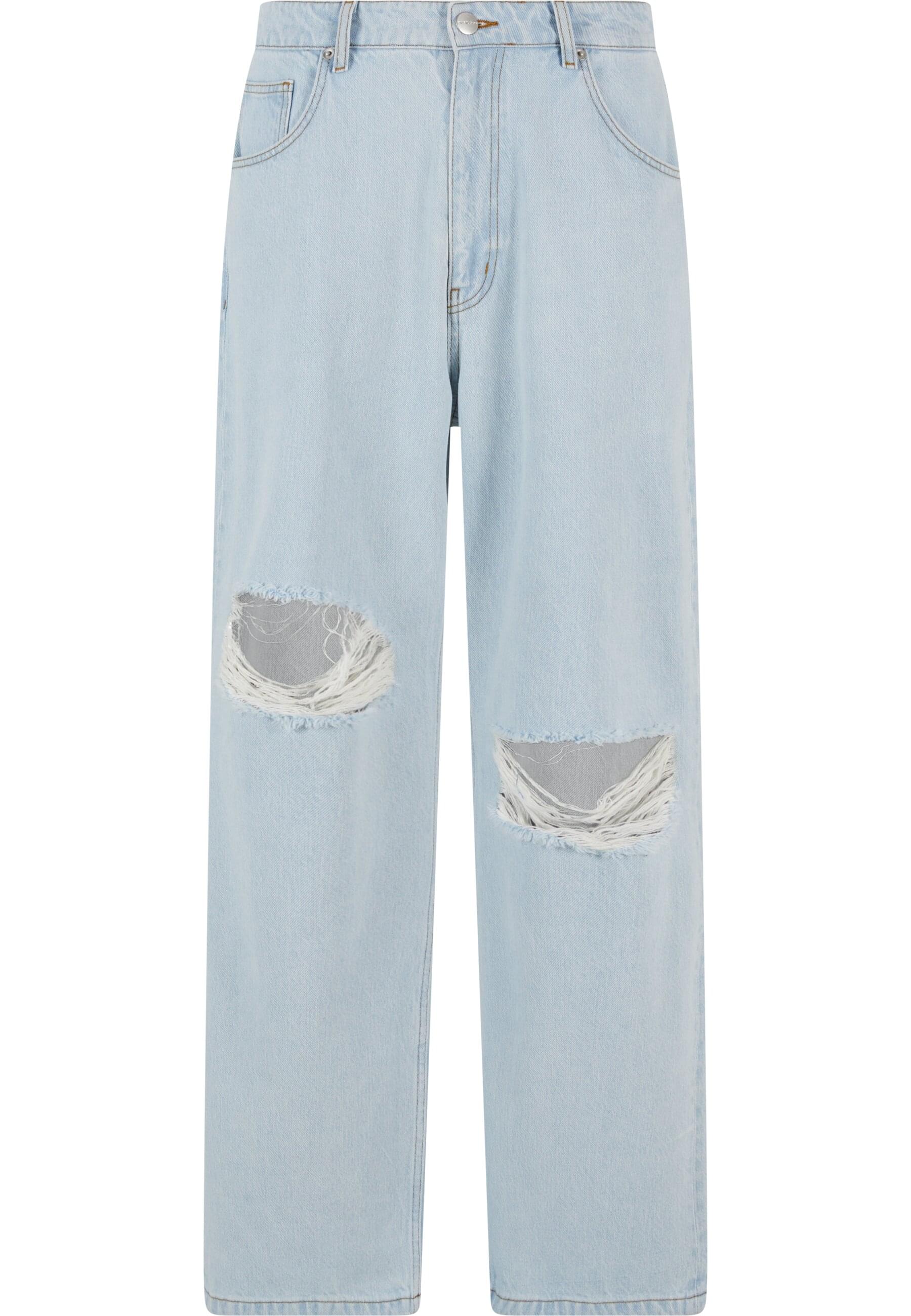 Bequeme Jeans 2Y STUDIOS "2Y Studios 2Y Anduin Ripped Baggy Jeans", Herren, Gr. 30, Normalgrößen, ice, 100% Baumwolle, unifarben, Jeans