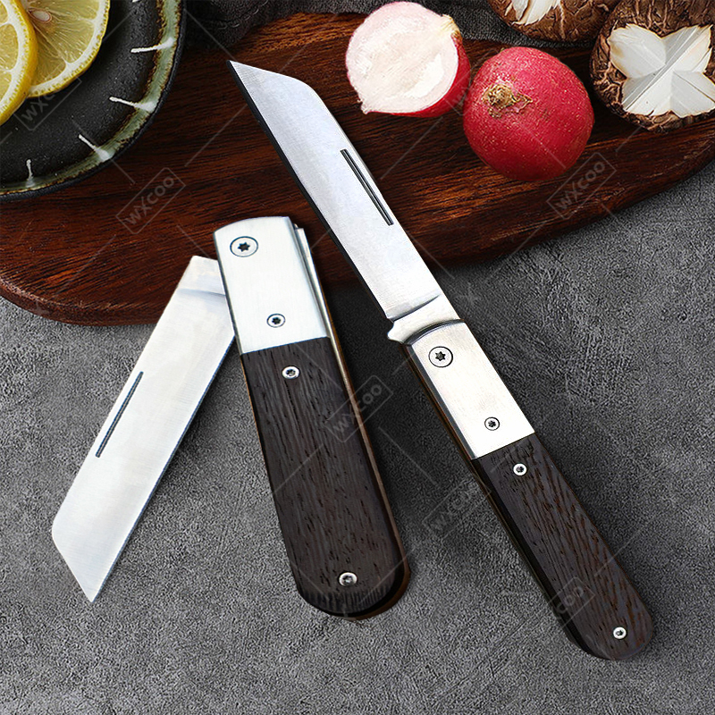 Wooden Handle Kitchen Accessories, Folding Fruit Knife, Stainless Steel Fruit Paring Knife, Butcher Knife For Kitchen a 1pcs