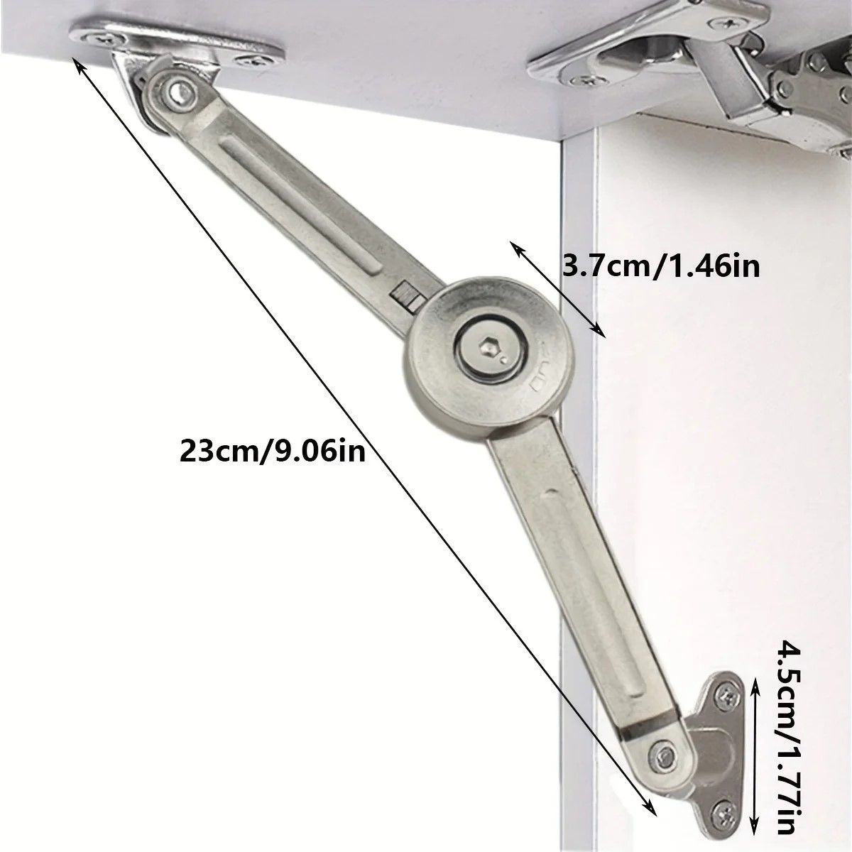 Satin Nickel Soft Close Lid Support Hinge Premium Folding Lid Stay 2pcs