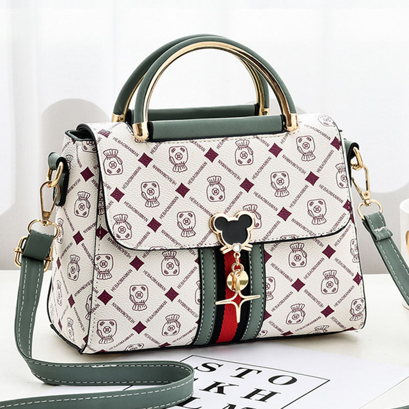 Tote Luxury Designer Handbag, Women Handbags Leather, New Shoulder Bag Women, Printed Monogram Single Shoulder Bag beige